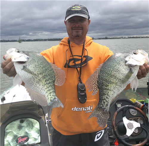 Brad Chappell with big crappie. 