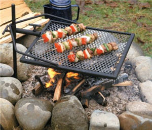 Adjust-A-Grill with kebabs 