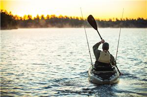 kayak paddling fishing