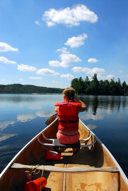 Girl Canoeing