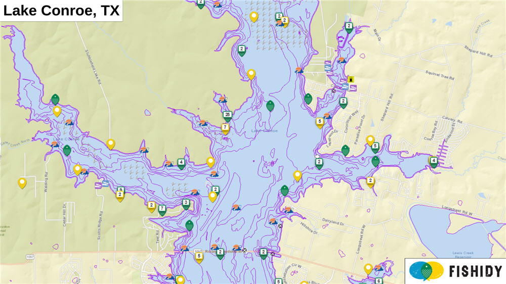 lake conroe Map TX