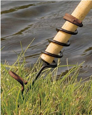 Heavy Duty Spiral Rod Holder - Holds Your Fishing Rod & Reel At