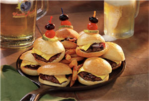 A plate of venision sliders