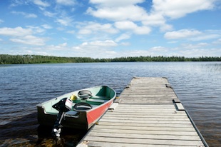 Dock fishing in Summer