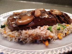 Plate of venison rice