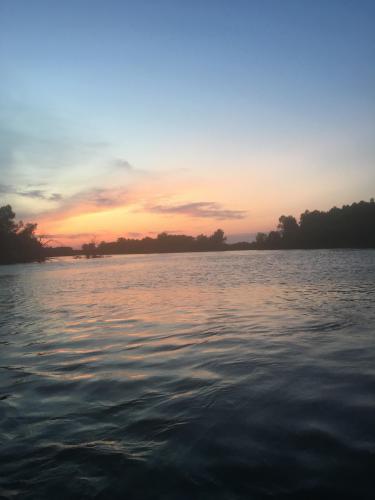 Beautiful sunset over the water