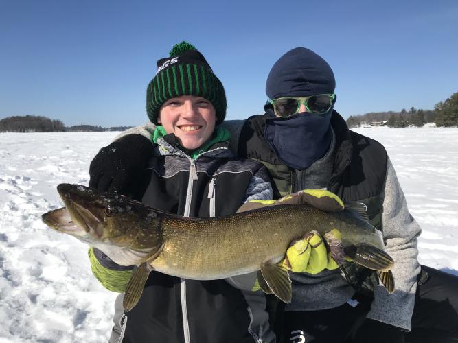 Silver Pike Caught on a Tip-Up