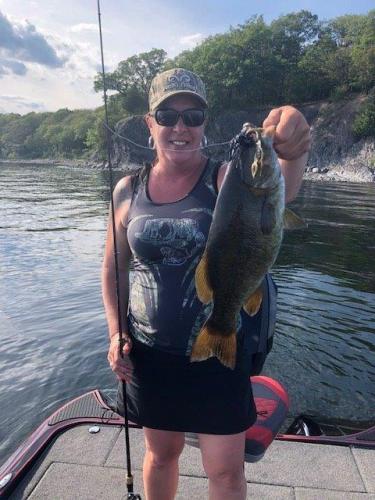 lady angler & bass