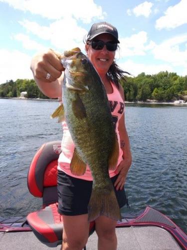 lady angler & bass