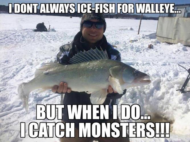 Braggin' Board Photo: Ice Fishing Walleye