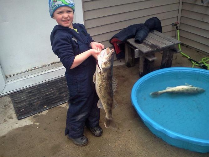 Braggin' Board Photo: Big Walleye Fish for a little Fishermen