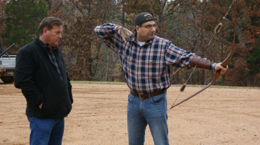 Braggin' Board Photo: Byron Ferguson teaches a unique style of aiming at his archer school at Goodman Ranch in West Tennessee.