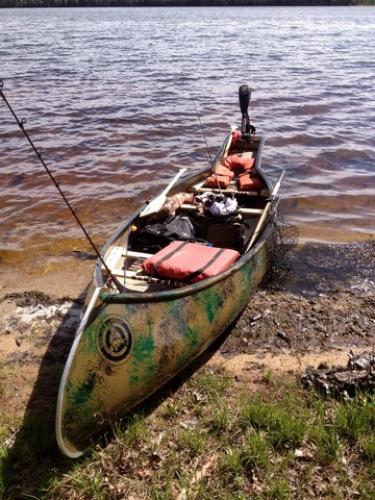 Braggin' Board Photo: Golden Hawk Canoe Ready for Fishing
