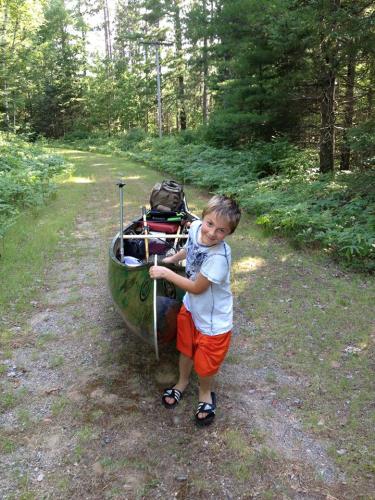 Braggin' Board Photo: Headed to a Back Woods Lake With The Golden Hawk Canoe