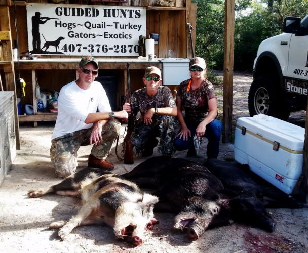 Braggin' Board Photo: Larry Sweeney with  step children Phil and Stephanie Skeen