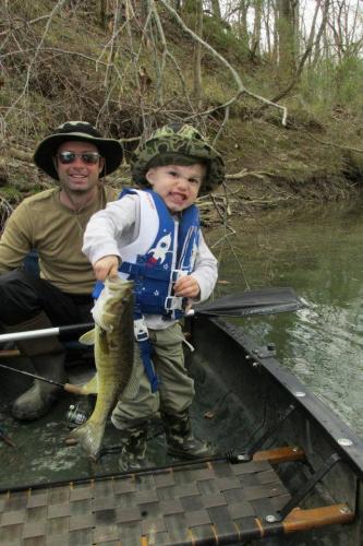 Braggin' Board Photo: Fishing Bass from a canoe