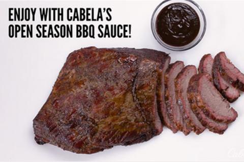 Beef brisket wiith Cabela's BBQ sauce