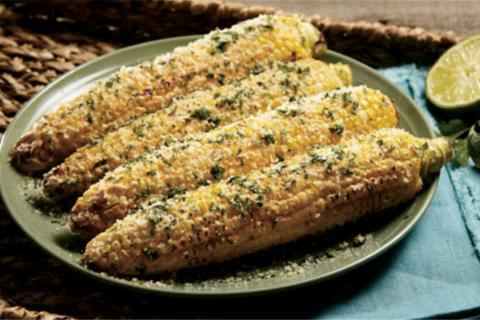 Grilled corn on the cob