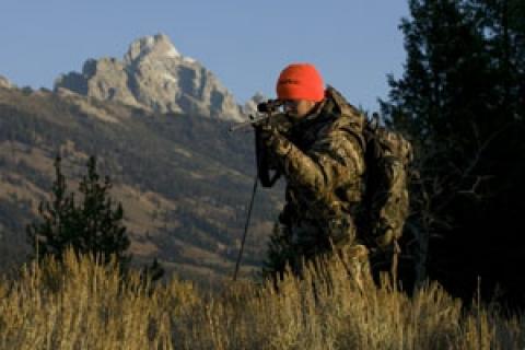 Hunter taking a long range shot