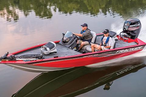 Anglers in a tracker boat