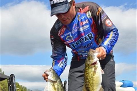 Bass Pro Shops pro Scott Martin with a pair of chunky spotted bass  by Bass Pro Shops pro Scott Martin with a pair of chunky spotted bass ...