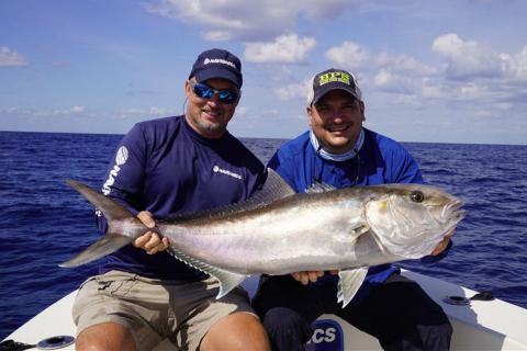 Anglers with Amberjack catch