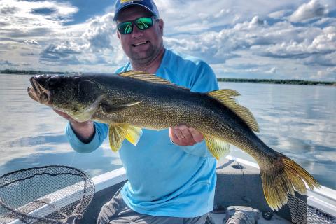 The Author Jason Mitchell With a Nice Bottom Bouncer Walleye