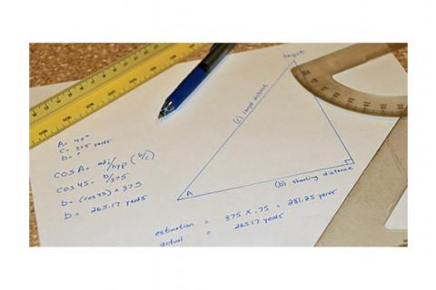 Calculating angles formula on paper