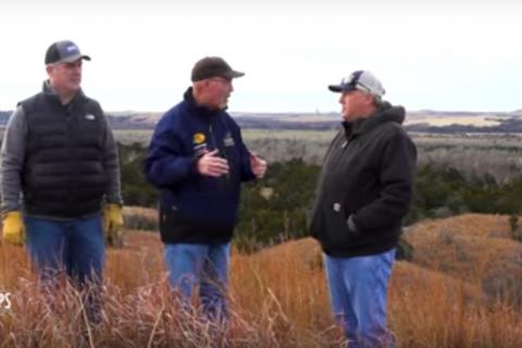 Grant Woods with two land owners in the buck habitat