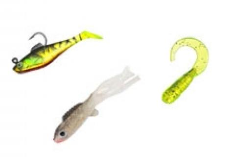 Rubber baits for fishing we have baits for Bass, walleye and crappie  fishing.