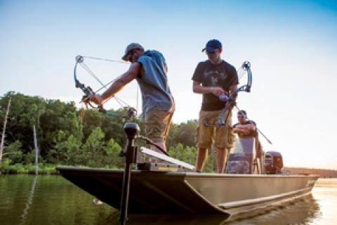 Don't have a boat? Try bowfishing.