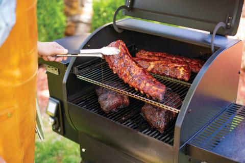 grilling ribs on the pro series grill