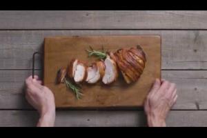 Bacon-Wrapped Wood-Planked Smoked Wild Turkey Breast Recipe