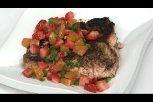 Blackened Salmon with Strawberry & Citrus Salsa Recipe