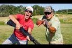 1Source Video: Gould Brothers Trick Shots: Pump Shotgun  | Shoot N Eject