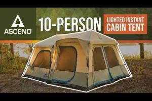 Ascend 10-Person Lighted Instant Cabin Tent Setup & Review Guide