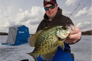 Jason Mitchell With a Nice Winter Crappie by Jason Mitchell With a Nice Winter Crappie...