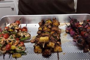 Three Kebabs recipes in a pan