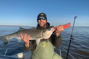 Nice striped bass for this angler.