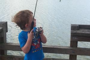 First fish caught by himself