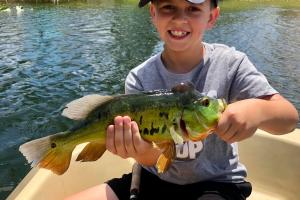 Boy with Butterfly Peacock bass