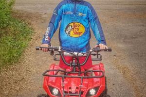 Young boy on a small 4-wheeler