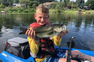 Young angler with his prized catch