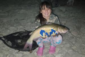 Young girl & big catfish