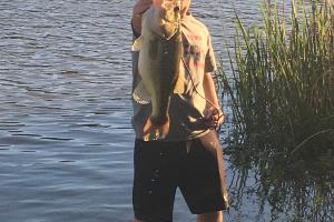 Young man with bass