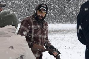 Shooter in snow