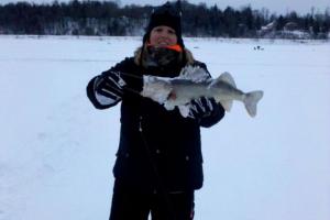 Braggin' Board Photo: Ice Fishing Jen Walleye 1
