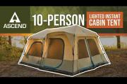 Ascend 10-Person Lighted Instant Cabin Tent Setup & Review Guide