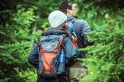 Two hikers on a day hike