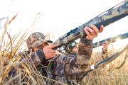 Waterfowl hunting in the brush